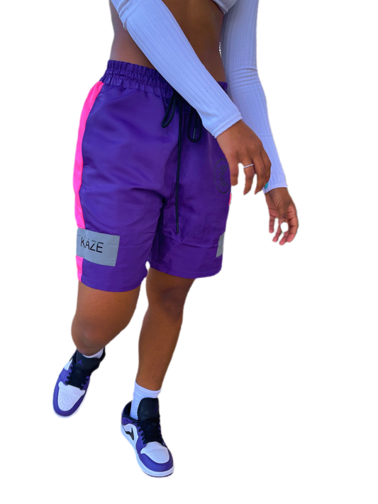 Purple and Pink KAZE Shorts