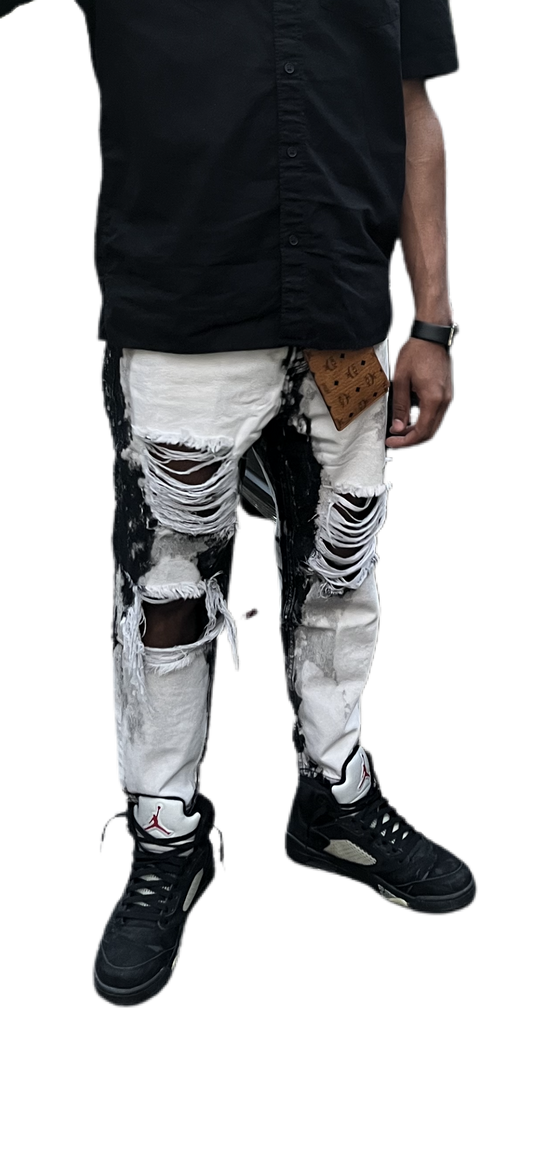 âWashedâ Denim Jeans