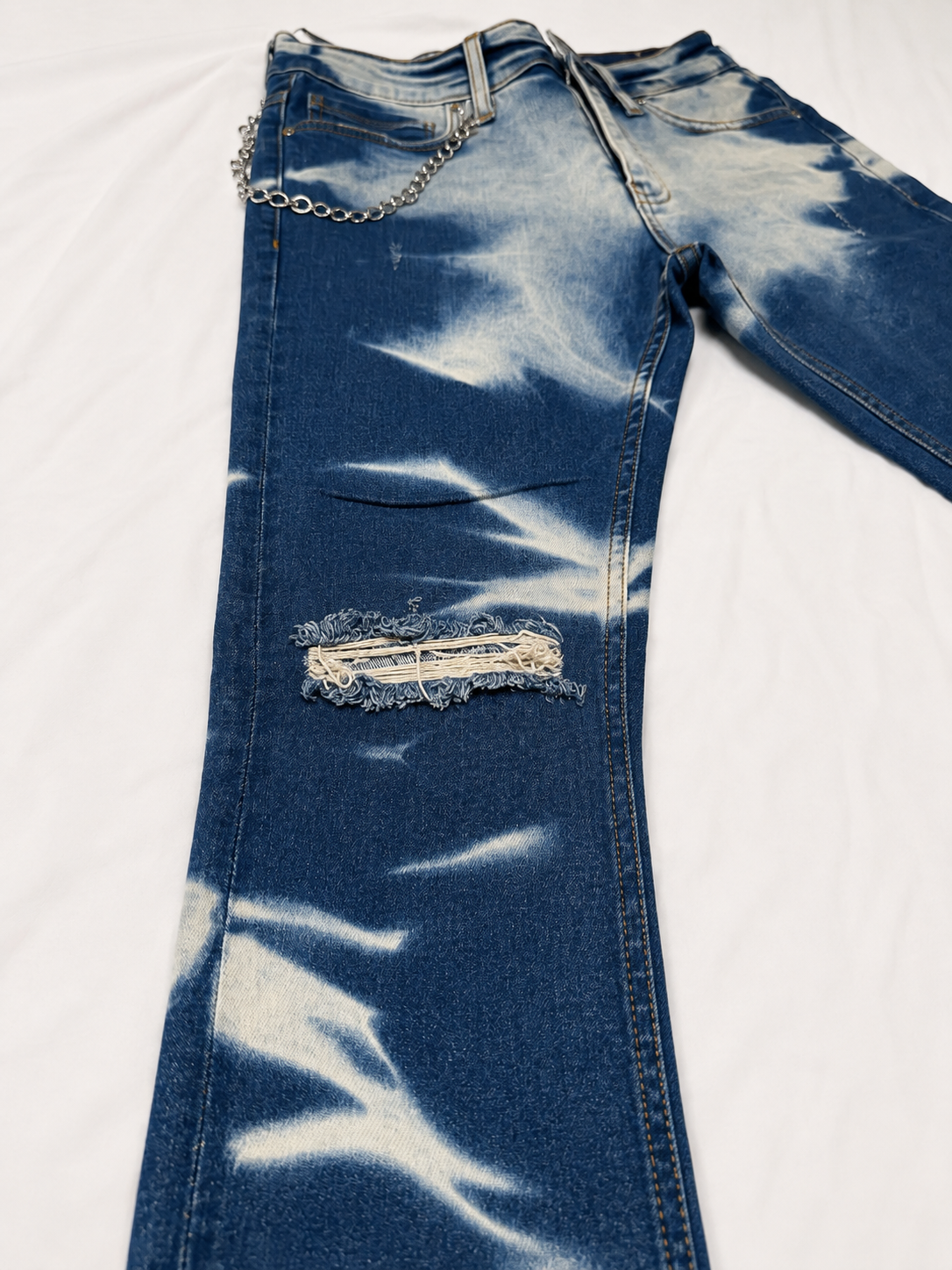 Two-Toned Denim Jeans