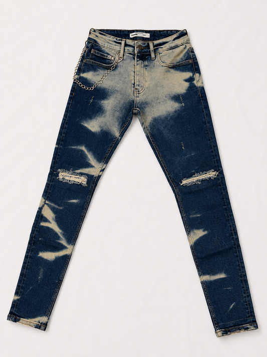 Two-Toned Denim Jeans