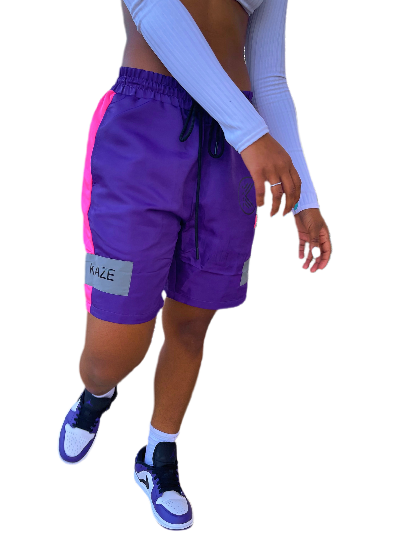 Purple and Pink KAZE Shorts