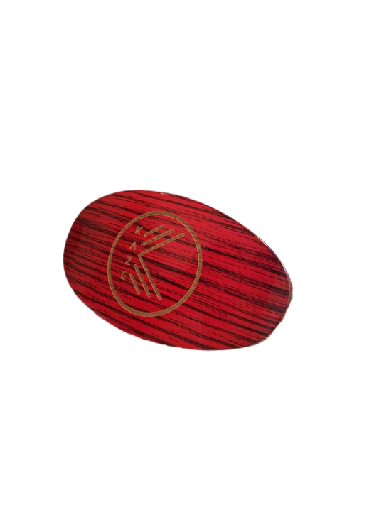 Kaze Red Wood Grain Wave Brush - Medium