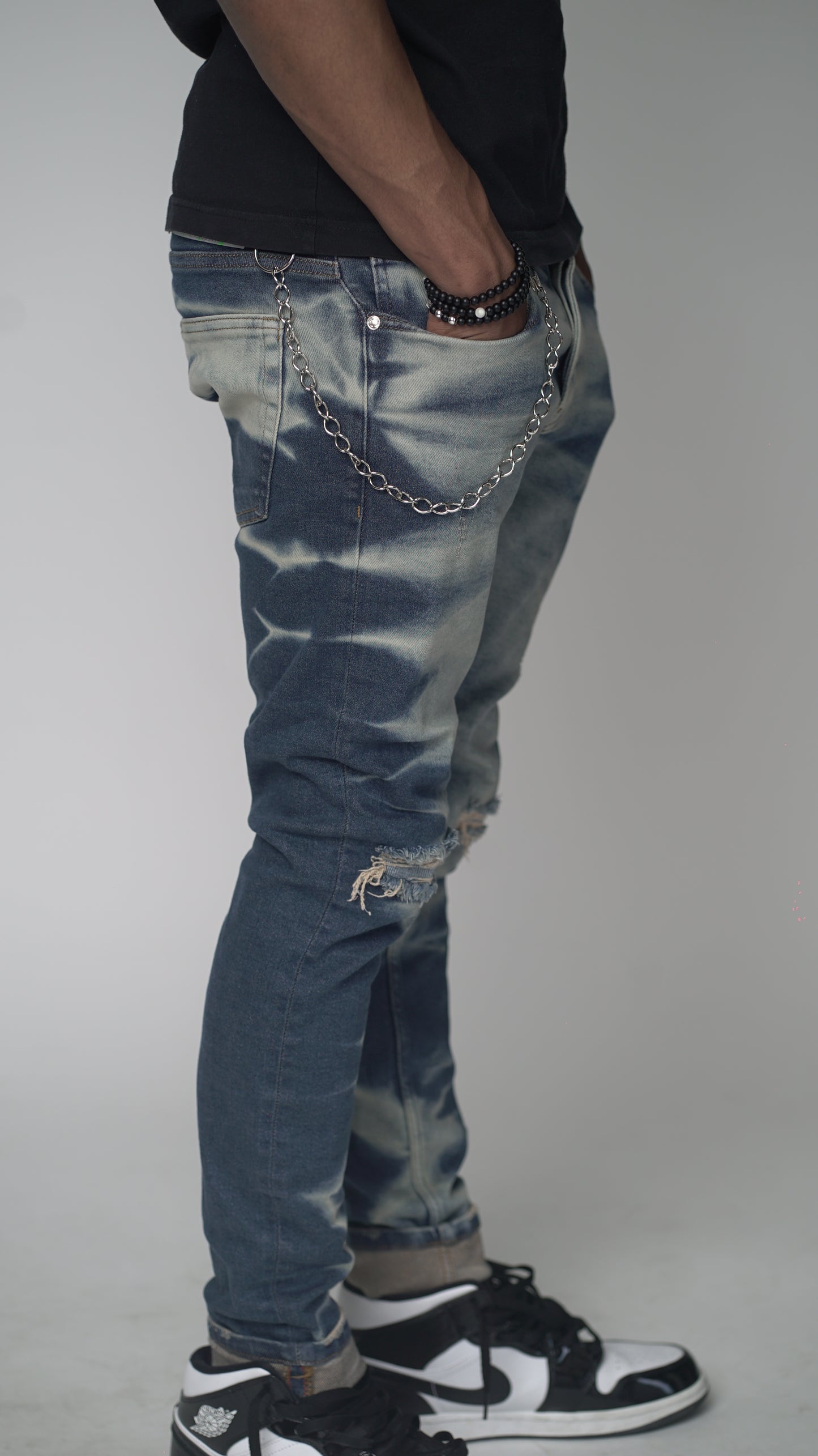 Two-Toned Denim Jeans