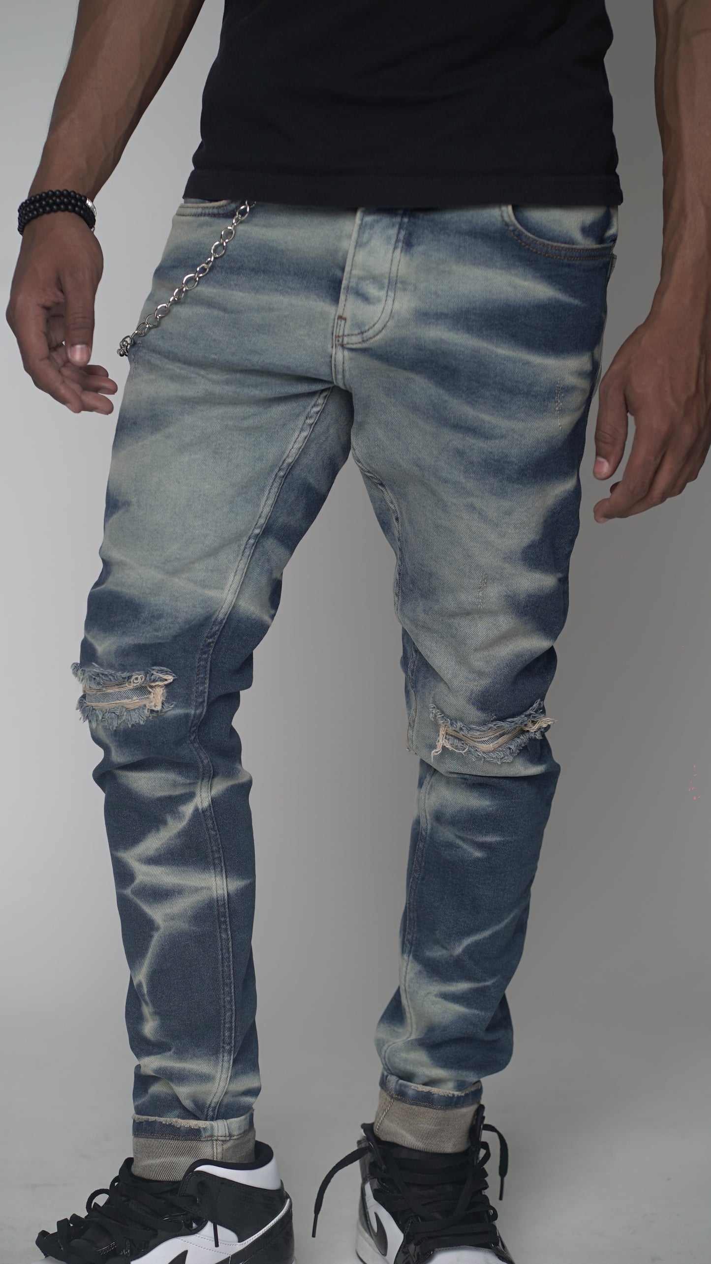 Two-Toned Denim Jeans